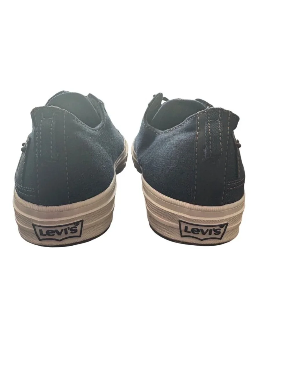 Levi's Mens Denim Sneakers Size 8 Navy Blue Lace Up Casual Y2K Streetwear Shoes